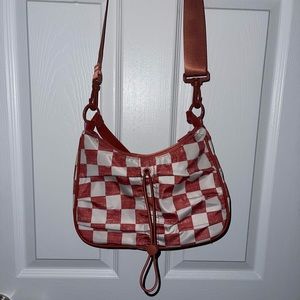 Madden Girl Orange Checkered Purse